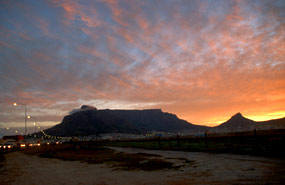 Sonnenuntergang am Tafelberg (Kapstadt)